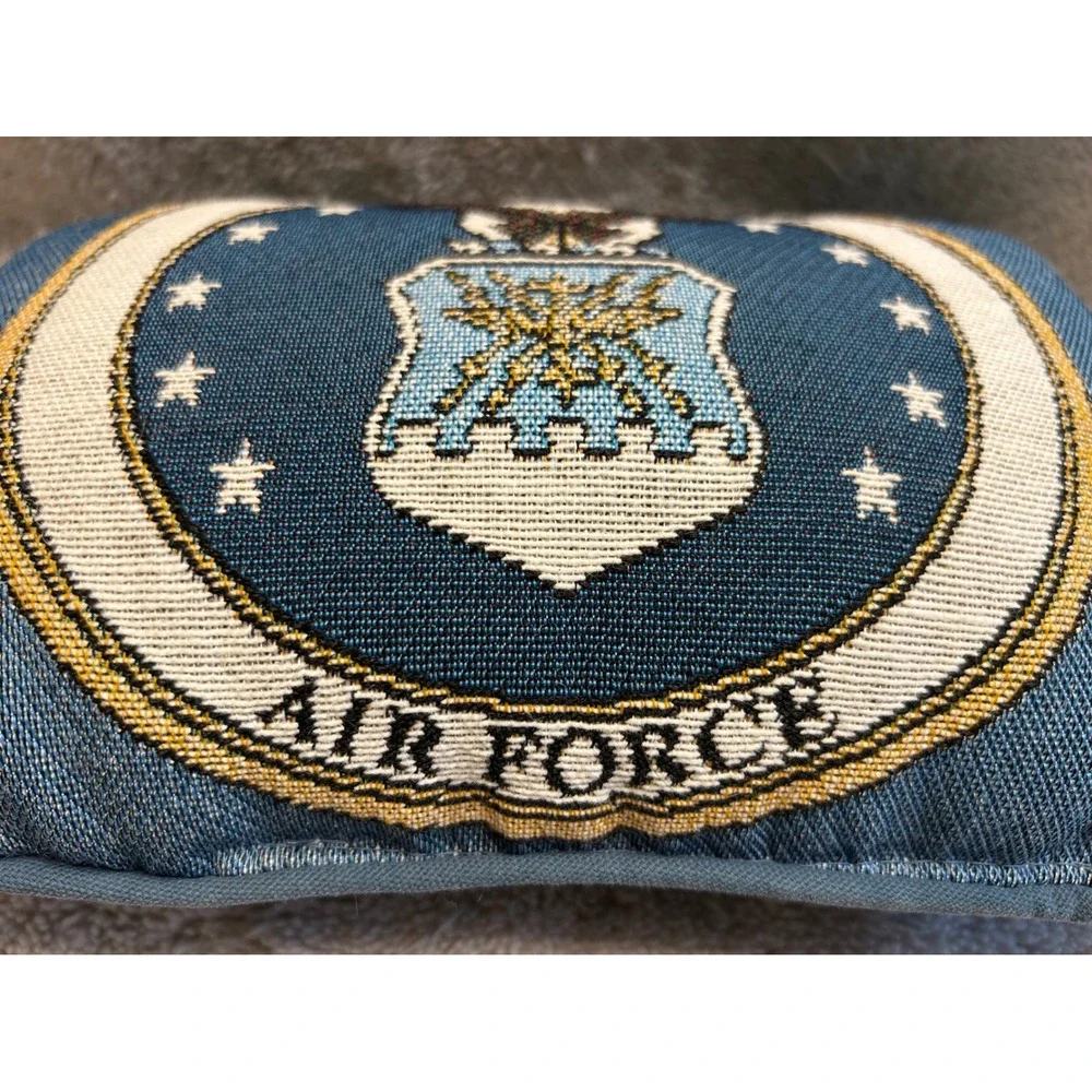 United States Air Force Small Tapestry Accent Pillow Blue Military Decor 9.5x6.5